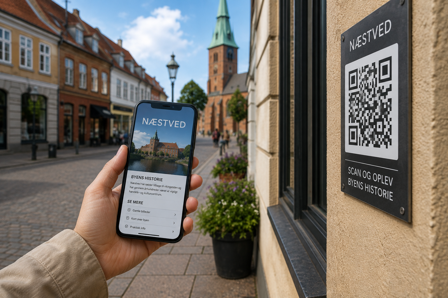 Når Næstved får et digitalt lag: Mobilen kan fortælle mere om byen, du står i